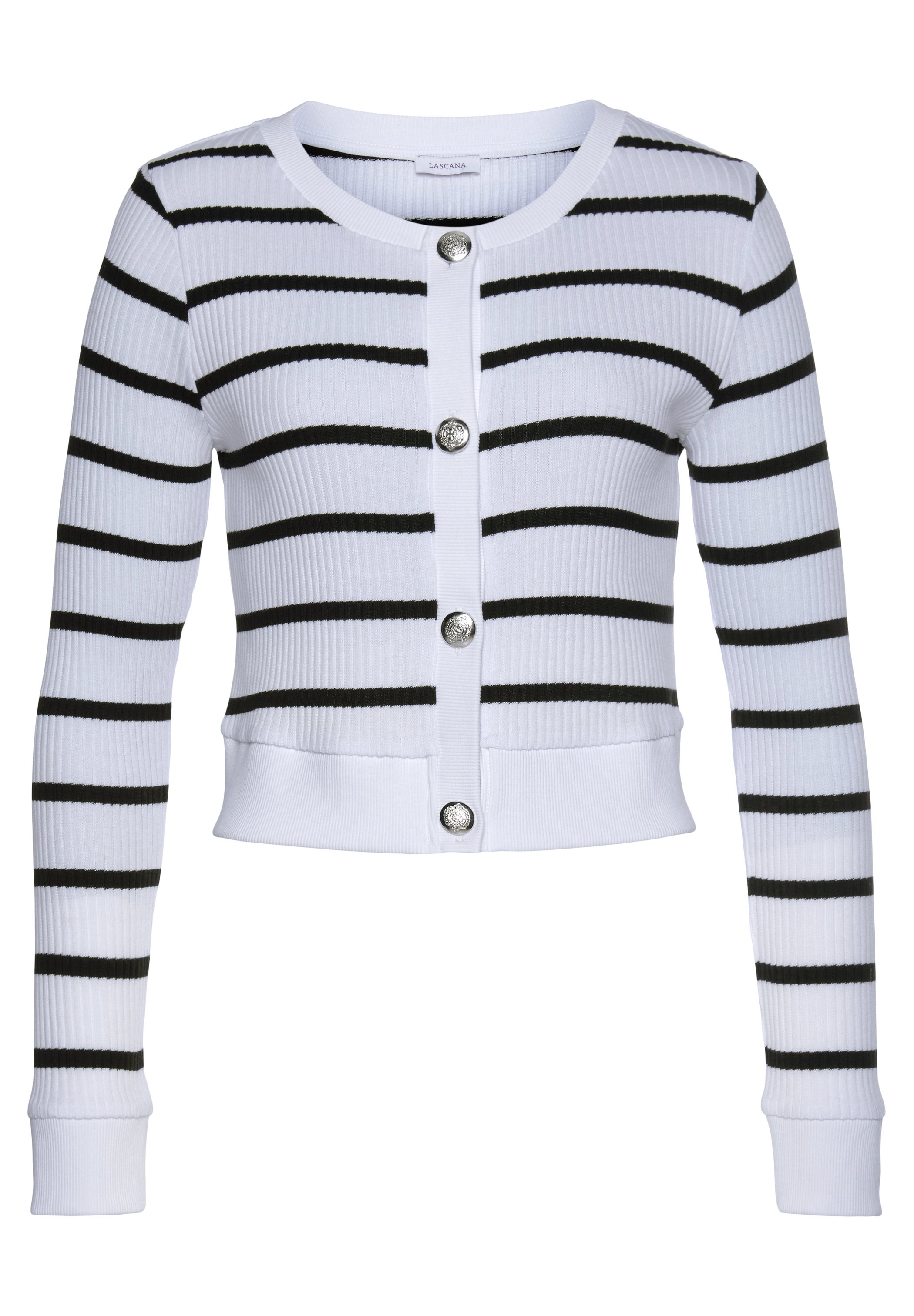 Strickjacke weiß schwarz Clearance